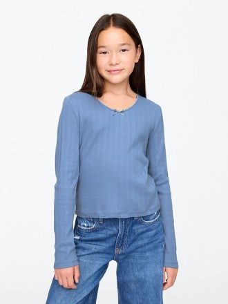 Camiseta infantil Pointelle