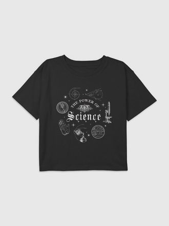 Camiseta infantil Power of Science Graphic Boxy Crop