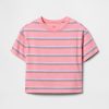 Camiseta listrada relaxada para bebês e crianças pequenas Camiseta listrada relaxada para bebês e crianças pequenas