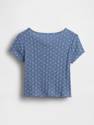 Camiseta Pointelle Rib para Bebê e Criança Pequena