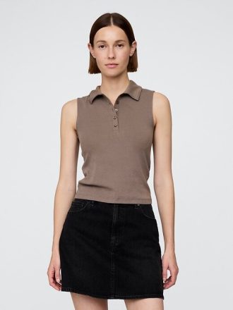 Camiseta Polo Crop Moderna