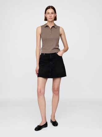 Camiseta Polo Crop Moderna