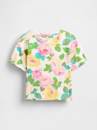 Camiseta relaxada para bebês e crianças pequenas