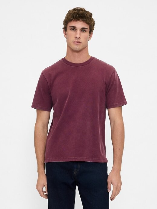 Camiseta Relaxada Pesada para Adultos Camiseta Relaxada Pesada para Adultos