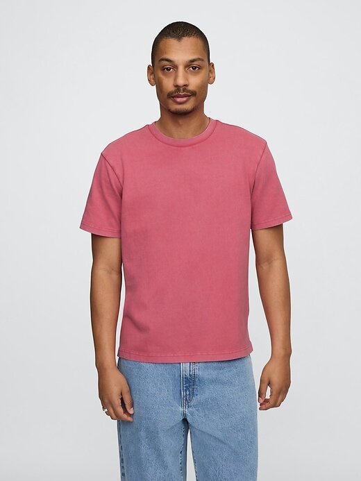 Camiseta Relaxada Pesada para Adultos Camiseta Relaxada Pesada para Adultos