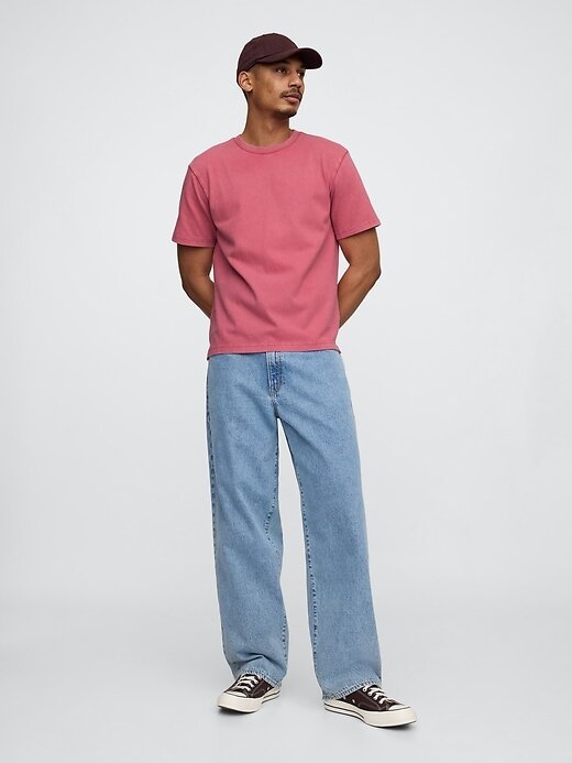 Camiseta Relaxada Pesada para Adultos Camiseta Relaxada Pesada para Adultos