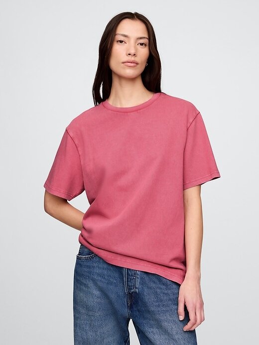 Camiseta Relaxada Pesada para Adultos Camiseta Relaxada Pesada para Adultos