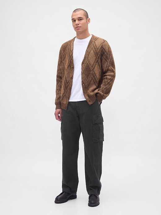 Cardigan Argyle Escovado Cardigan Argyle Escovado