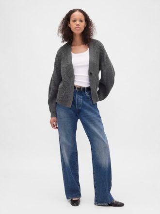 Cardigan com mangas compridas