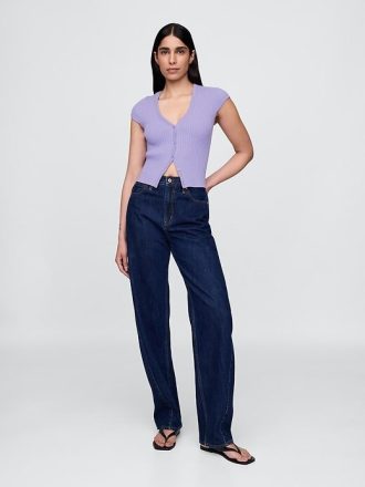 Cardigan Cropped Rib