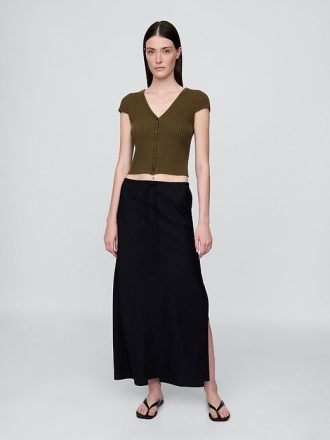 Cardigan Cropped Rib