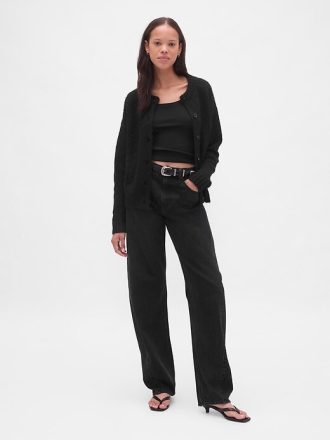 Cardigan Fuzzy Pointelle