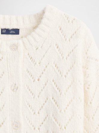 Cardigan Fuzzy Pointelle