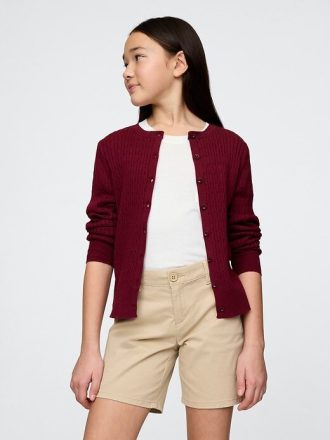 Cardigan Uniforme Infantil de Algodão Orgânico