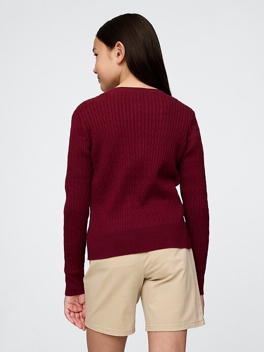 Cardigan Uniforme Infantil de Algodão Orgânico Cardigan Uniforme Infantil de Algodão Orgânico