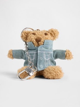 Chaveiro com pingente de jaqueta jeans Brannan Bear Chaveiro com pingente de jaqueta jeans Brannan Bear