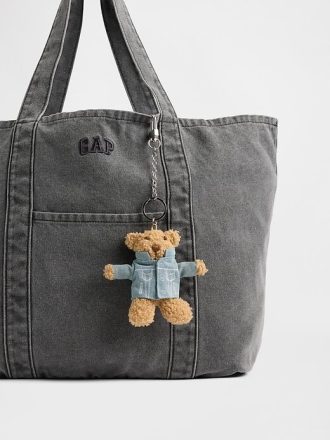 Chaveiro com pingente de jaqueta jeans Brannan Bear Chaveiro com pingente de jaqueta jeans Brannan Bear