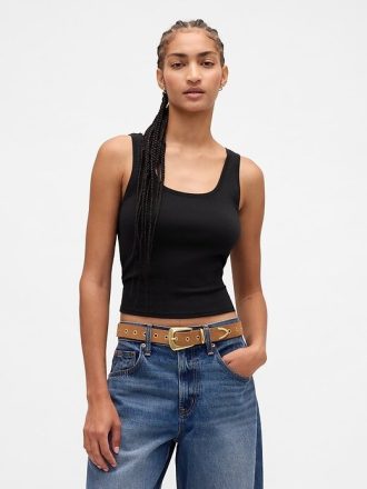 Cinto de camurça com ilhós