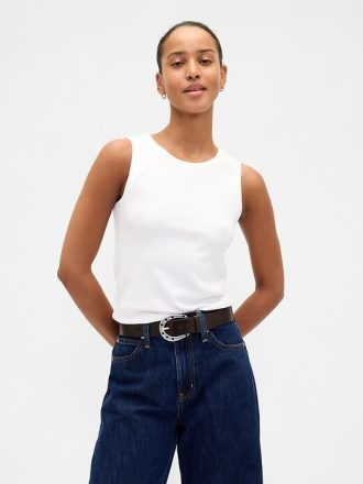 Cinto de couro com fivela de ferradura