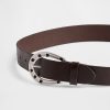 Cinto de couro com fivela de ferradura