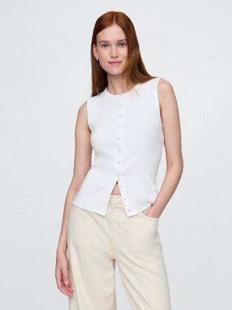 Colete Cardigan Moderno Rib