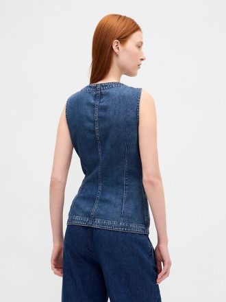 Colete Longline UltraSoft Denim