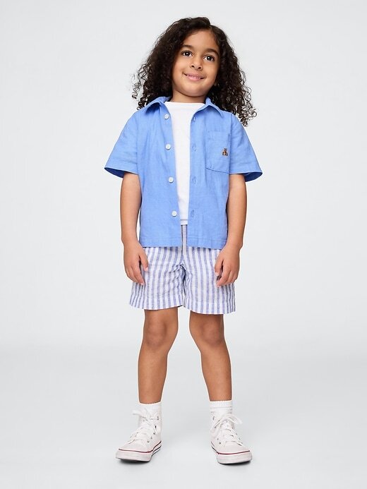 Conjunto Cabana de Linho e Algodão para Bebê e Criança Pequena Conjunto Cabana de Linho e Algodão para Bebê e Criança Pequena