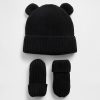 Conjunto de gorro e luvas CashSoft Bear para bebês e crianças pequenas Conjunto de gorro e luvas CashSoft Bear para bebês e crianças pequenas