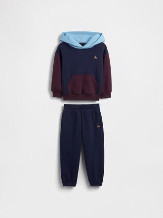 Conjunto de moletom com capuz VintageSoft Colorblock para bebês e crianças pequenas