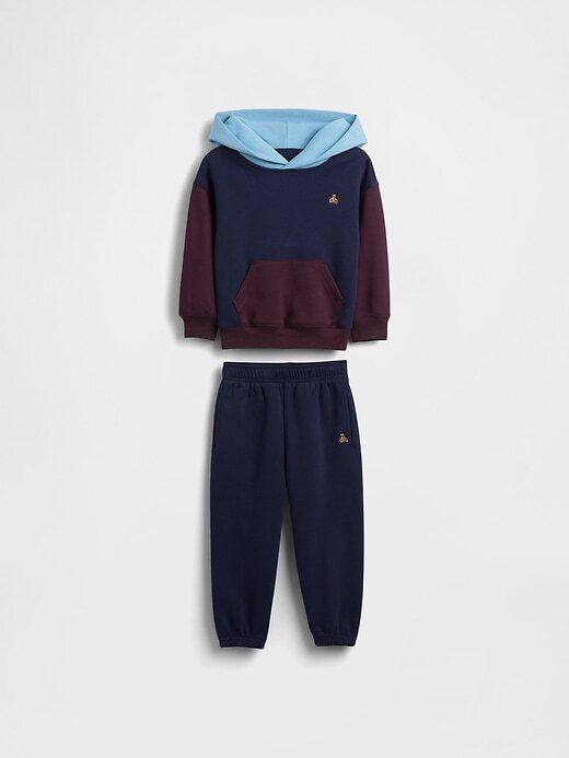 Conjunto de moletom com capuz VintageSoft Colorblock para bebês e crianças pequenas Conjunto de moletom com capuz VintageSoft Colorblock para bebês e crianças pequenas