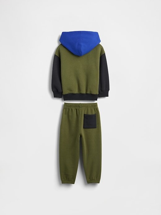 Conjunto de moletom com capuz VintageSoft Colorblock para bebês e crianças pequenas