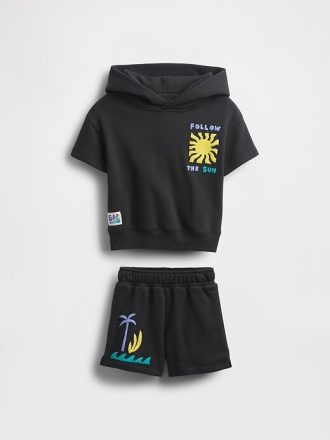 Conjunto de moletom com capuz VintageSoft para bebês e crianças pequenas