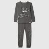 Conjunto de pijama de algodão escovado orgânico Marvel para bebês e crianças pequenas