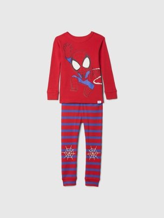 Conjunto de pijama de algodão escovado orgânico Marvel para bebês e crianças pequenas