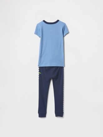 Conjunto de pijama Hot Wheels de algodão orgânico escovado para bebês e crianças pequenas