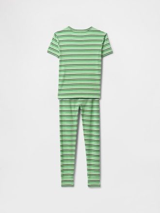 Conjunto de pijama infantil de algodão orgânico escovado