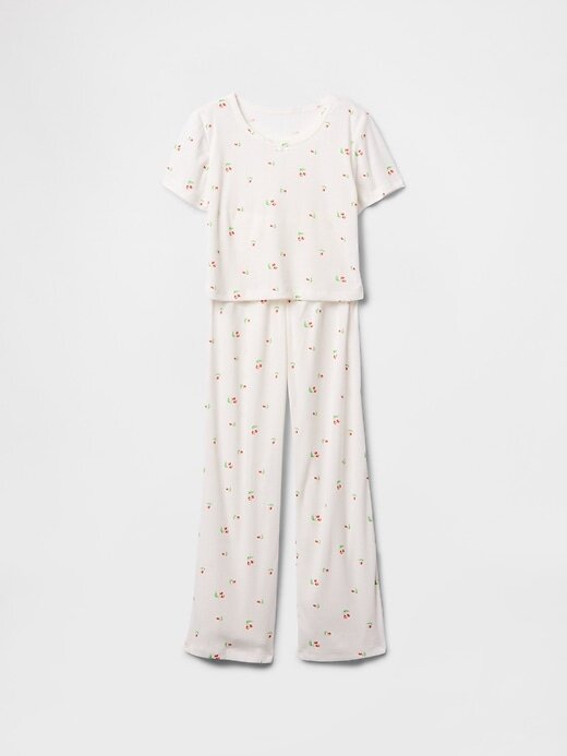 Conjunto de pijama infantil Pointelle reciclado Conjunto de pijama infantil Pointelle reciclado