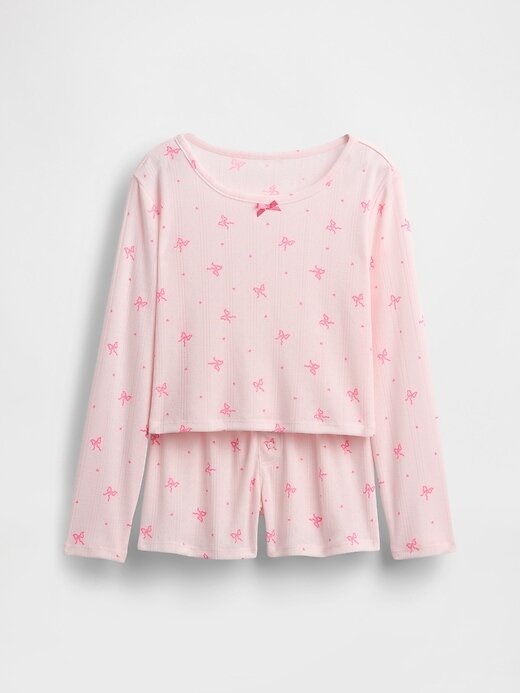 Conjunto de pijama infantil Pointelle reciclado Conjunto de pijama infantil Pointelle reciclado