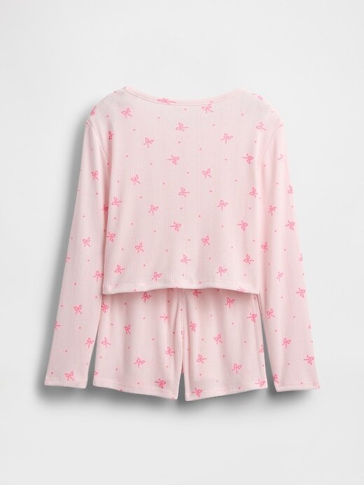 Conjunto de pijama infantil Pointelle reciclado Conjunto de pijama infantil Pointelle reciclado