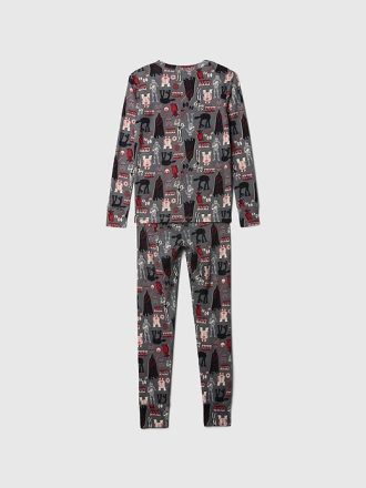 Conjunto de pijama infantil Star Wars de algodão orgânico escovado