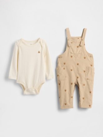 Conjunto de roupa de veludo cotelê para bebê