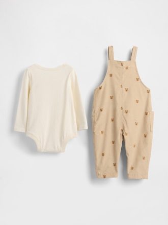 Conjunto de roupa de veludo cotelê para bebê