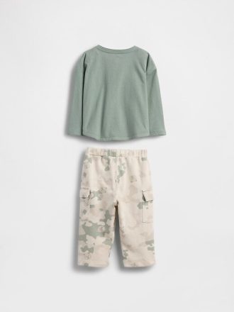 Conjunto de roupa Henley com bolso para bebê