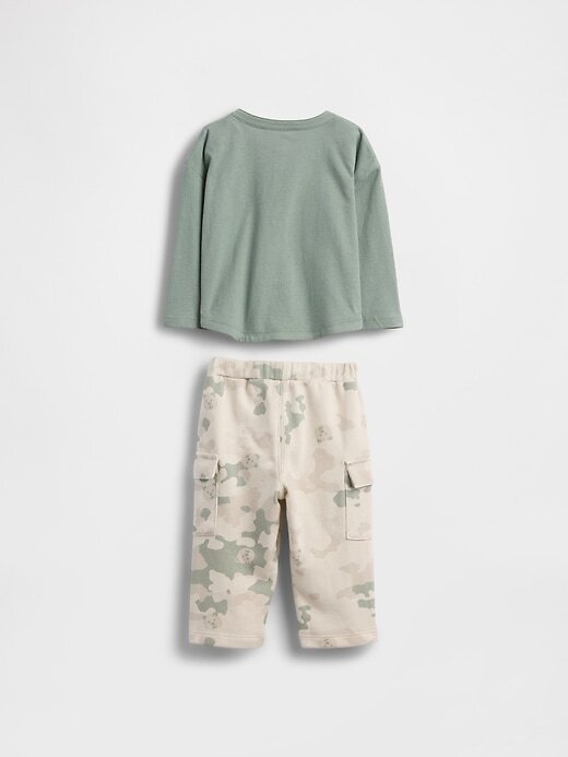 Conjunto de roupa Henley com bolso para bebê Conjunto de roupa Henley com bolso para bebê