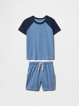 Conjunto de roupas cargo para bebês e crianças pequenas