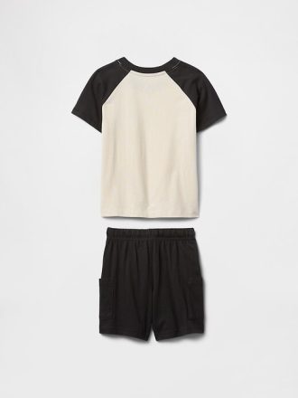 Conjunto de roupas cargo para bebês e crianças pequenas