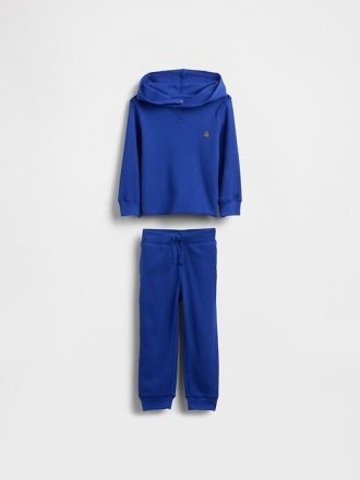 Conjunto de roupas waffle para bebês e crianças pequenas