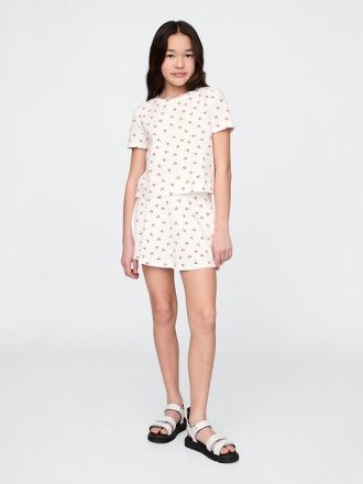 Conjunto de saia-calça infantil