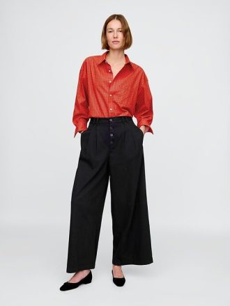 Gap × DÔEN Camisa grande de popeline de algodão orgânico para adultos