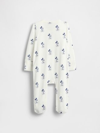Gap × Disney Baby Algodão Orgânico com Pés em Peça Única